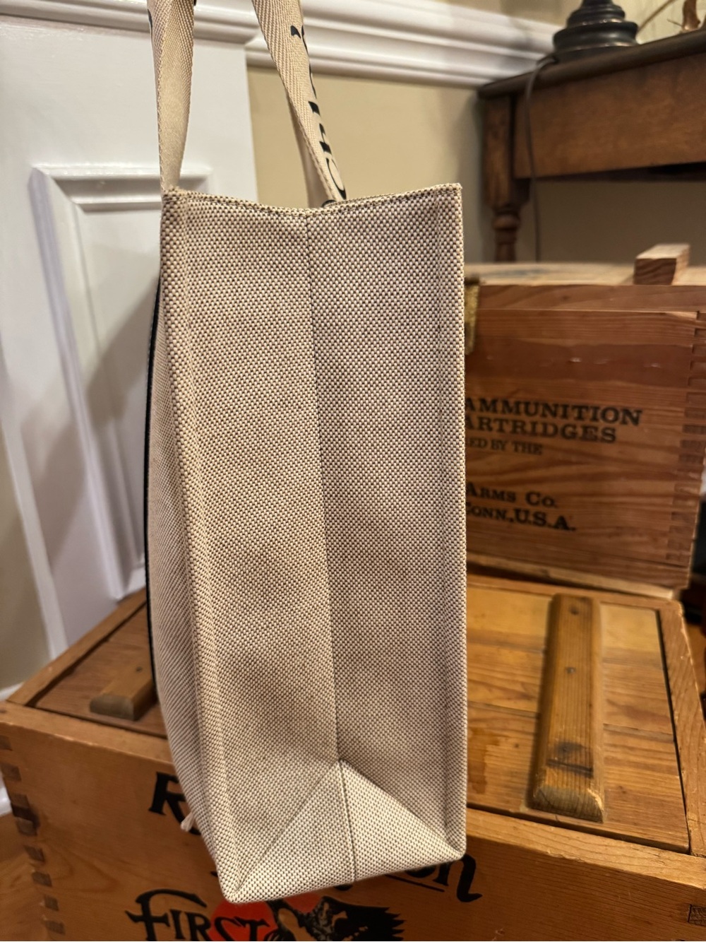 CHLOE Large Woody Tote, Navy - Picture 5 of 16